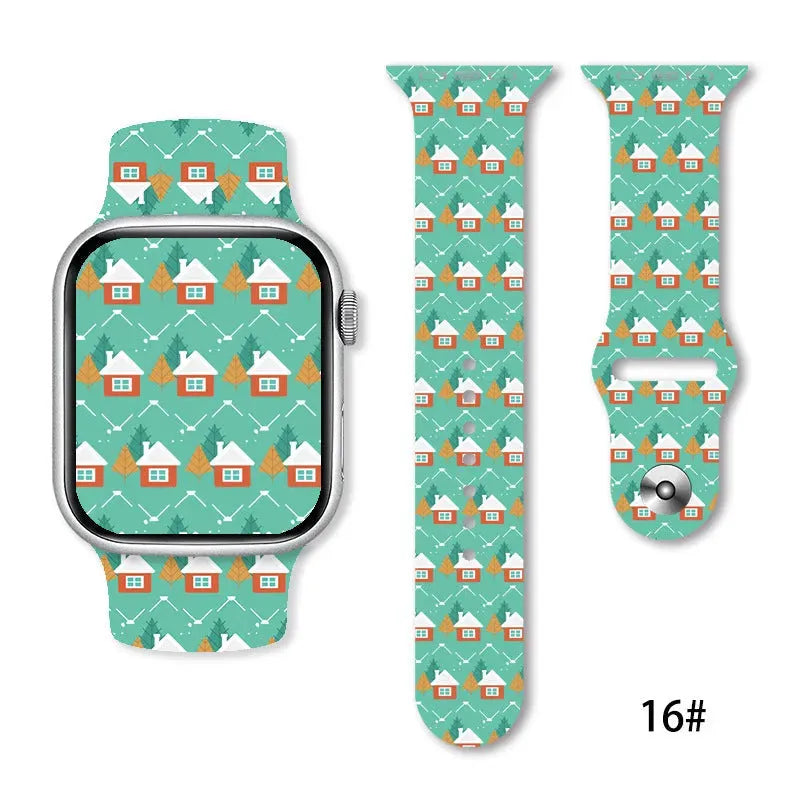 Christmas Silicone Strap Printing Suitable - Bellarte Enchanté Christmas Silicone Strap Printing Suitable